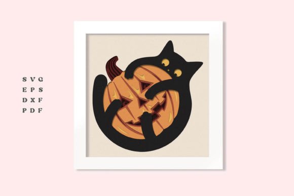 3D Halloween Cat Pumpkin Shadowbox Svg Review