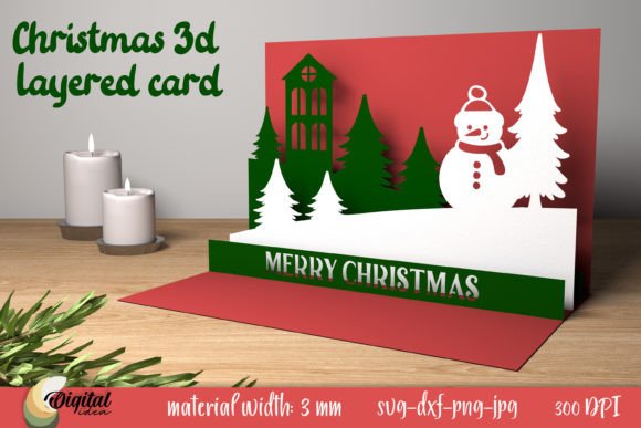 3D SVG Christmas Card: Winter Papercut Review
