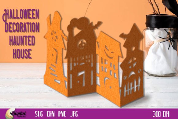 3D SVG Haunted House Shapes for Crafters
