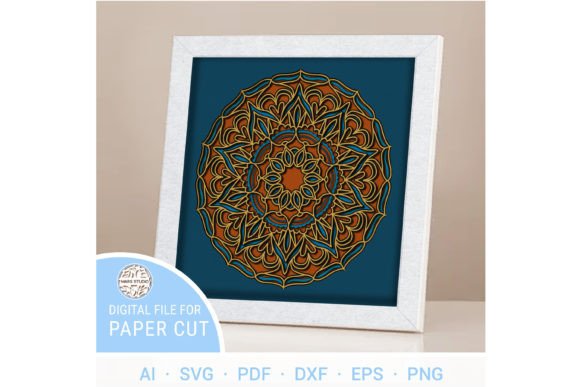 3D SVG Mandala for Shadow Boxes