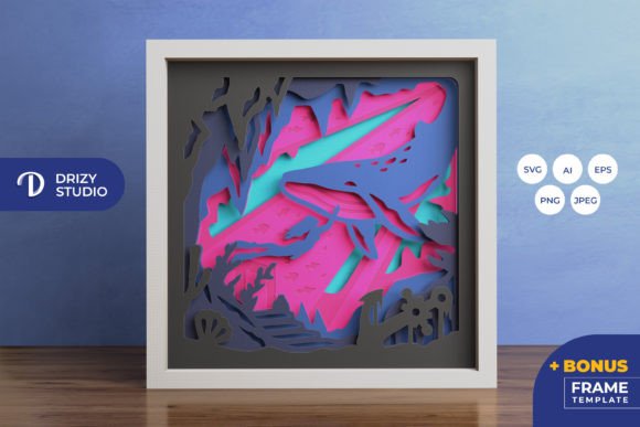 3D SVG Shadow Boxes: A Girl with Humpback Whale Review