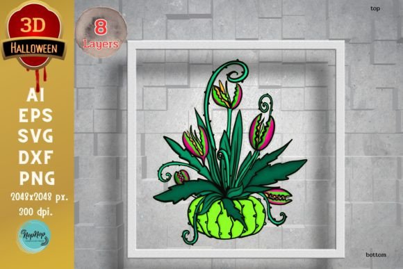 3D SVG Shapes: Halloween Flower Review