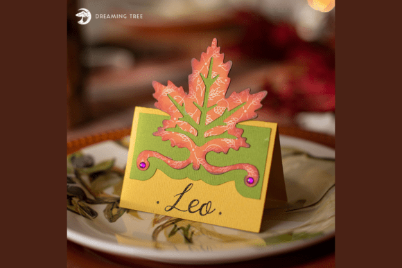 Autumn Leaf Place Card: A 3D SVG for Fall
