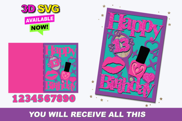Birthday Laser Cutting Card 3D SVG Review