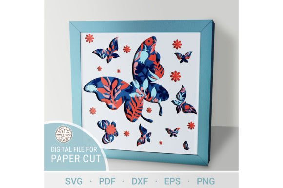 Butterfly 3D SVG for Shadow Boxes