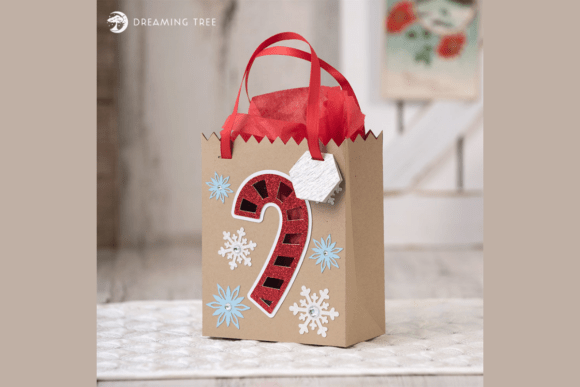 Candy Cane Bag: 3D SVG for Christmas Sales