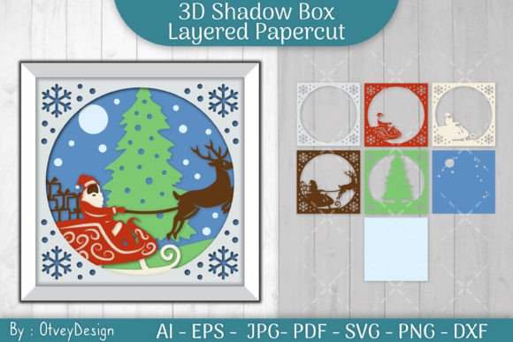 Christmas 3D Shadow Box Layered Papercut: A 3D SVG Review