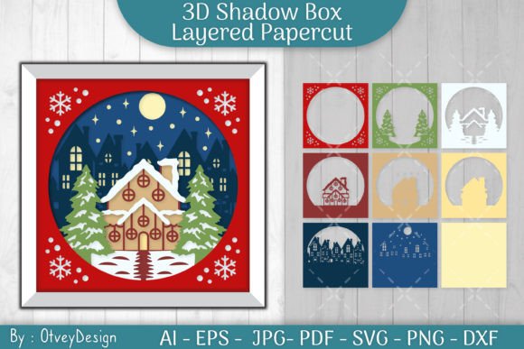 Christmas 3D SVG House Shadow Box Review