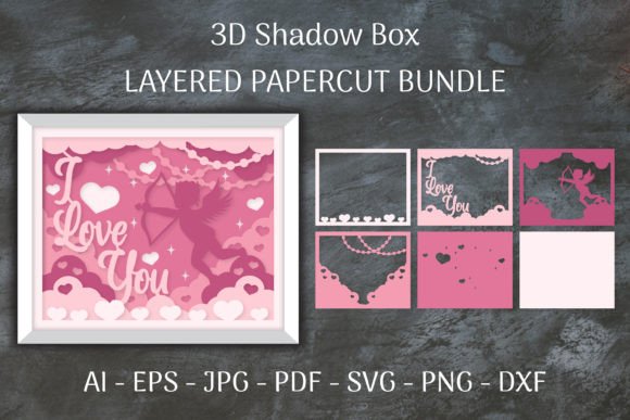 Cupid I Love You 3D SVG Shadow Boxes Review
