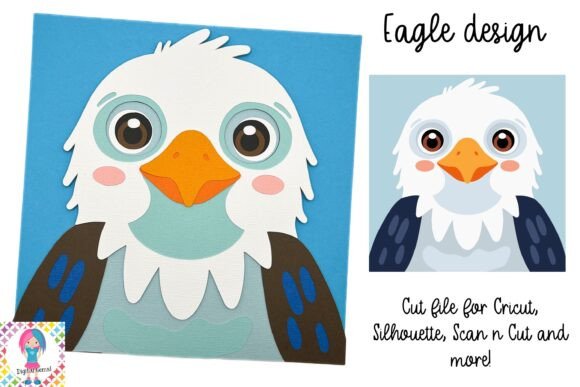 Eagle 3D Layered Paper Graphics for Crafts