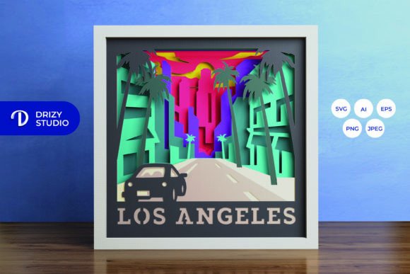 Los Angeles Sunset 3D SVG Shadow Boxes Review