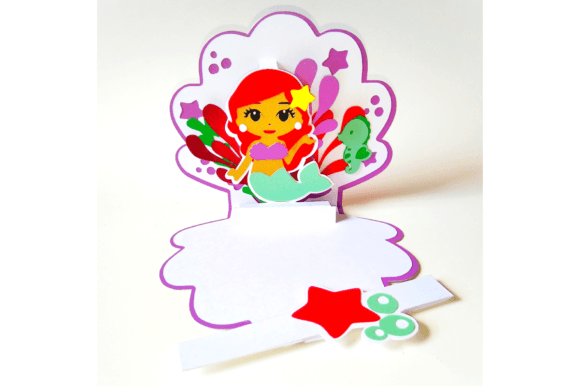 Mermaid Pop-Up Card: 3D SVG Fantasy And Fairy Tales