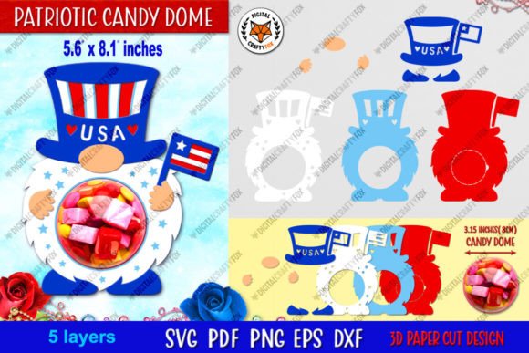 Patriotic Gnome SVG for Holidays