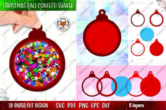 Review: 3D SVG Christmas Ball Confetti Shaker Holder