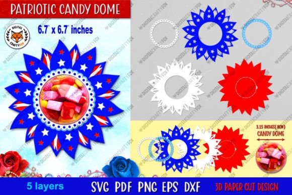 Review: Patriotic Sunflower Candy Dome SVG for Crafters