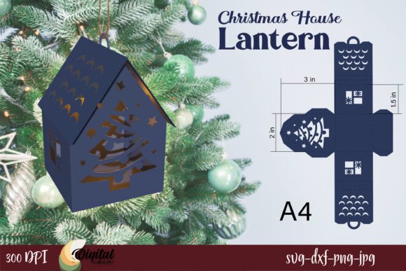 Reviewing a 3D SVG Christmas House Lantern