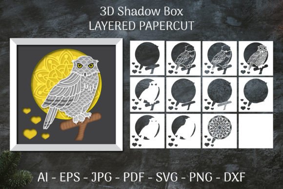 Reviewing the 3D Shadow Box Snowy Owl SVG