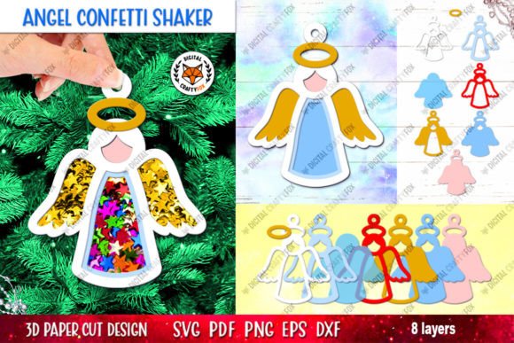 Reviewing the Angel Confetti Shaker Paper Cut SVG