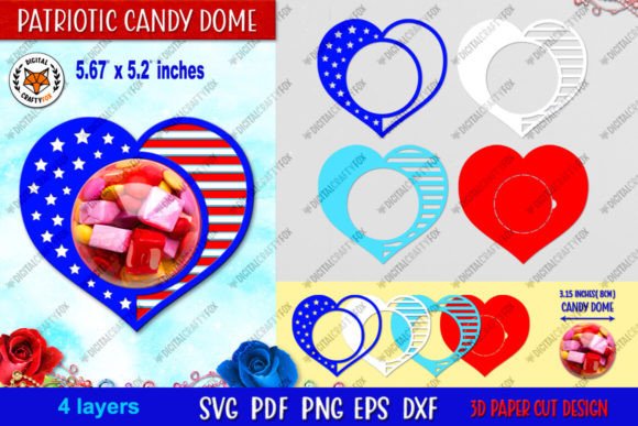 Reviewing the Patriotic Heart Candy Dome SVG for Embroidery