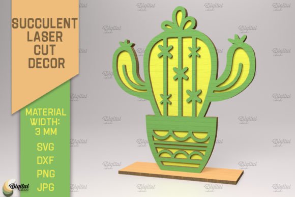 Succulent Laser Cut: 3D Ornaments