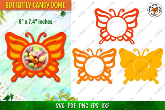 Summer 3D SVG: Butterfly Candy Dome Holder
